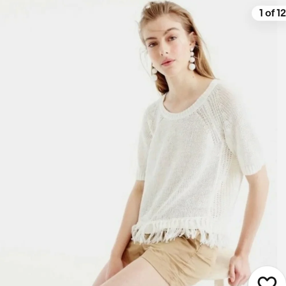 J. Crew White Knit Sweater